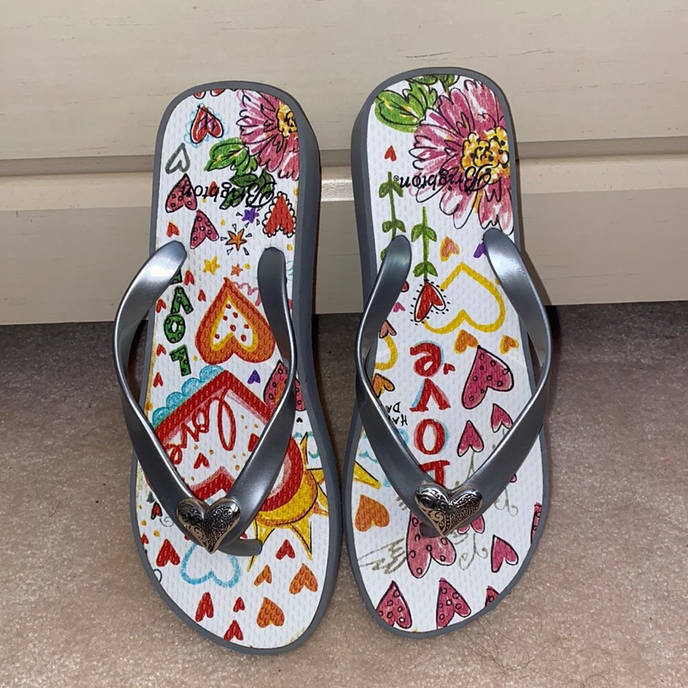 Brand New Brighton Wedge Flip Flops size 8